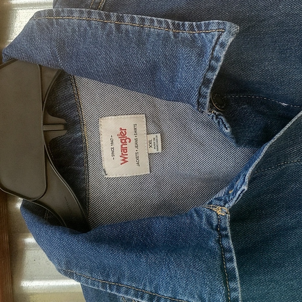 Wrangler 4 button long sleeve lightweight denim jacket chest pockets XXL… - Picture 5 of 7